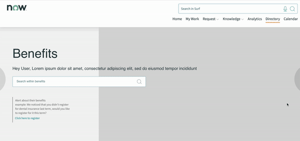 Second wireframe iteration: simplified content-focused layout with contextual sidebar